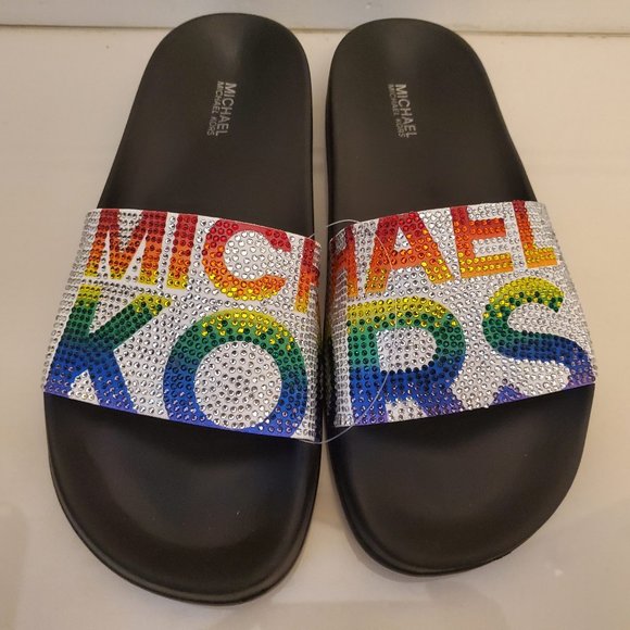 MICHAEL KORS GILMORE ICON WHITE MULTI COLOR CRYSTA - Picture 1 of 6
